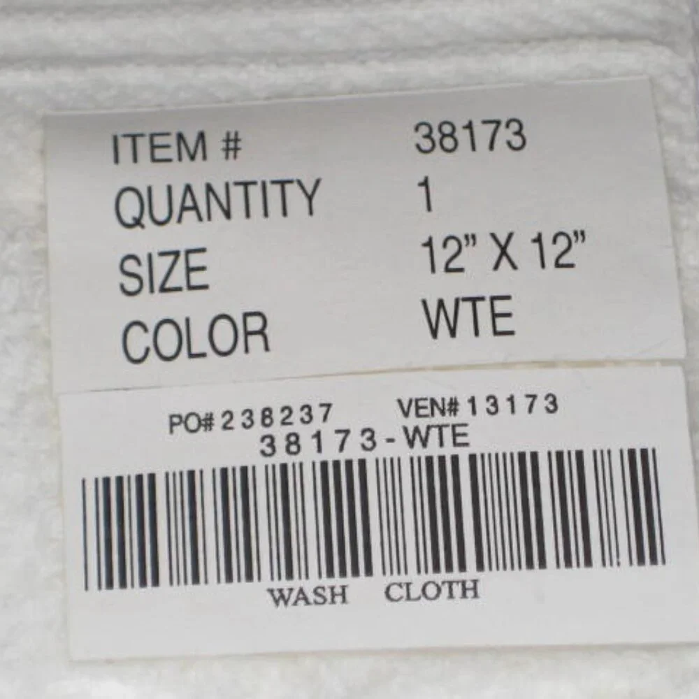 NWT Set of 2 Sundance Catalog Washcloths White in Package Cotton Made in Turkey